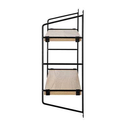 24.5" X 15.75" Severini Floating Bracket 2 Tier Wall Shelf - Danya B. 9 24.5" X 15.75" Severini Floating Bracket 2 Tier Wall Shelf - Danya B. - Image 9