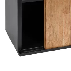 30" X 7.25" X 27.5" Samuels Decorative Wood And Metal Wall Cabinet Charcoal/Rustic Brown - Kate & Laurel All Things Decor -Wall Charm Deals Store GUEST f91ca57d bf06 4a18 b72c 8ccaf393a0bc