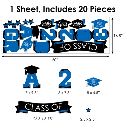 Big Dot Of Happiness Blue Class Of 2023 Graduation Party Wall Decals Set Of 20 6 Big Dot Of Happiness Blue Class Of 2023 Graduation Party Wall Decals Set Of 20 - Image 6