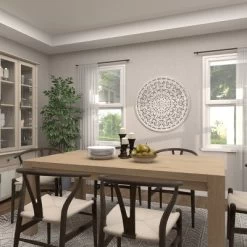 Wood Floral Handmade Intricately Carved Wall Decor With Mandala Design White - Olivia & May -Wall Charm Deals Store GUEST fa4b8e7d 2527 46ae 9279 6a5229f8ee5f