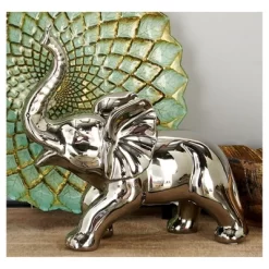 Amazing Animals Porcelain Standing Elephant Sculpture (12") - Olivia & May