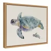 18" X 24" Sylvie Swim Along With Me Framed Canvas Wall Art By Cathy Zhang Natural - Kate And Laurel