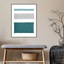 22" X 30" Painted Weaving IV Blue Green By Piper Rhue Framed Canvas Wall Art Gray Wash - Amanti Art -Wall Charm Deals Store GUEST fc28a85f 01be 43fa a1ae 4c8f97d6834d