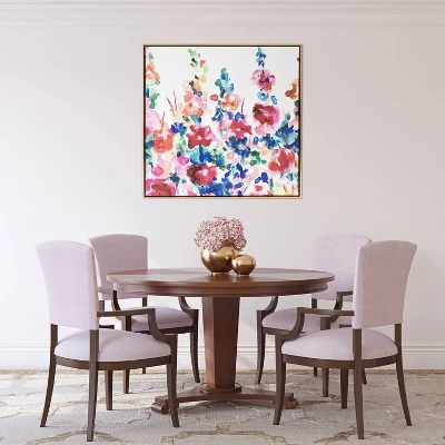 29" X 29" Happy Garden Floating Framed Wall Canvas - Gallery 57 2 29" X 29" Happy Garden Floating Framed Wall Canvas - Gallery 57 - Image 2