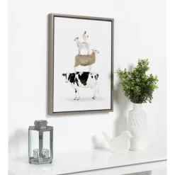 18" X 24" Sylvie Stacked Farm Animals Framed Canvas Wall Art By Amy Peterson Gray - Kate And Laurel 7 18" X 24" Sylvie Stacked Farm Animals Framed Canvas Wall Art By Amy Peterson Gray - Kate And Laurel -Wall Charm Deals Store GUEST fcd76aec 096e 42fc a2b5 c09ec380482b