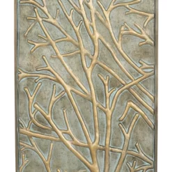 Metal Tree Wall Decor With Embossed Design Set Of 4 Brown - Olivia & May -Wall Charm Deals Store GUEST fcfe45a3 3d5b 449e 858a dcb209b1713f