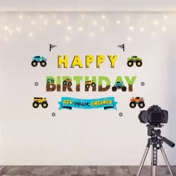 Big Dot Of Happiness Smash And Crash - Monster Truck - Peel And Stick Boy Birthday Party Decoration - Wall Decals Backdrop -Wall Charm Deals Store GUEST fef551dd 95b3 4d45 b0b8 c90417a612a0